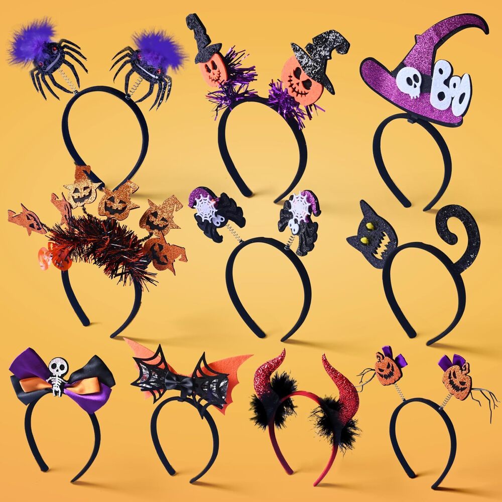 7865 Mega-L 10 Pcs Halloween Headband Halloween Party Favors Witch Hat